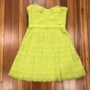 Chartreuse BCBG mini-dress